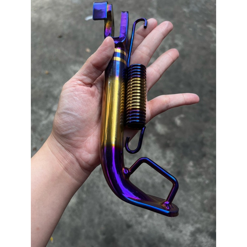 สินค้าขายดีขาตั้งข้าง พร้อมสปริง  XMAX 300 แบบโหลด  ยาว 17.5 ซม. สีดำ สีชุบ ทองไทเท เงินไทเทสินค้าจัดส่งจริง - รูปที่ 4