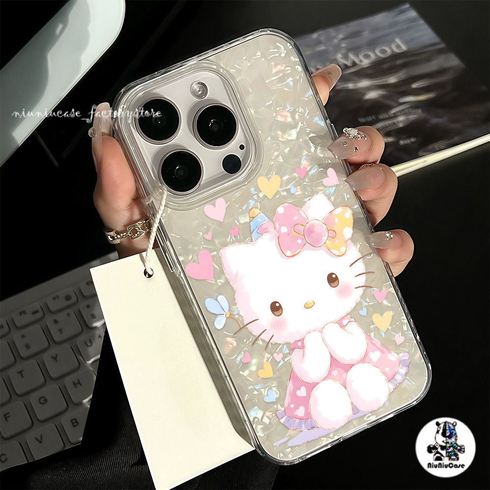 น่ารักลายการ์ตูน เคสไอโฟน13 สำหรับ IPhone 12 11 15 13 16 14 Pro Max XR XS X Max 7 15 8 Plus SE เคสไอโฟนสวยๆ ลายเปลือกหอย