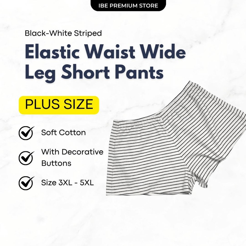 Cotton-On Body LIMITED PLUS SIZE UP TO 5XL - กางเกงขาสั้นเอวยางยืดผ้าฝ้ายนุ่มสําหรับสุภาพสตรี / กางเ