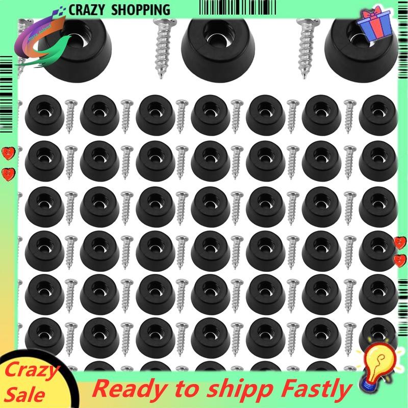 52PCS สําหรับเขียง (0.31x0.59Inch) Anti Scratch ยางเขียงฟุตสําหรับเก้าอี้และเฟอร์นิเจอร์อื่นๆ