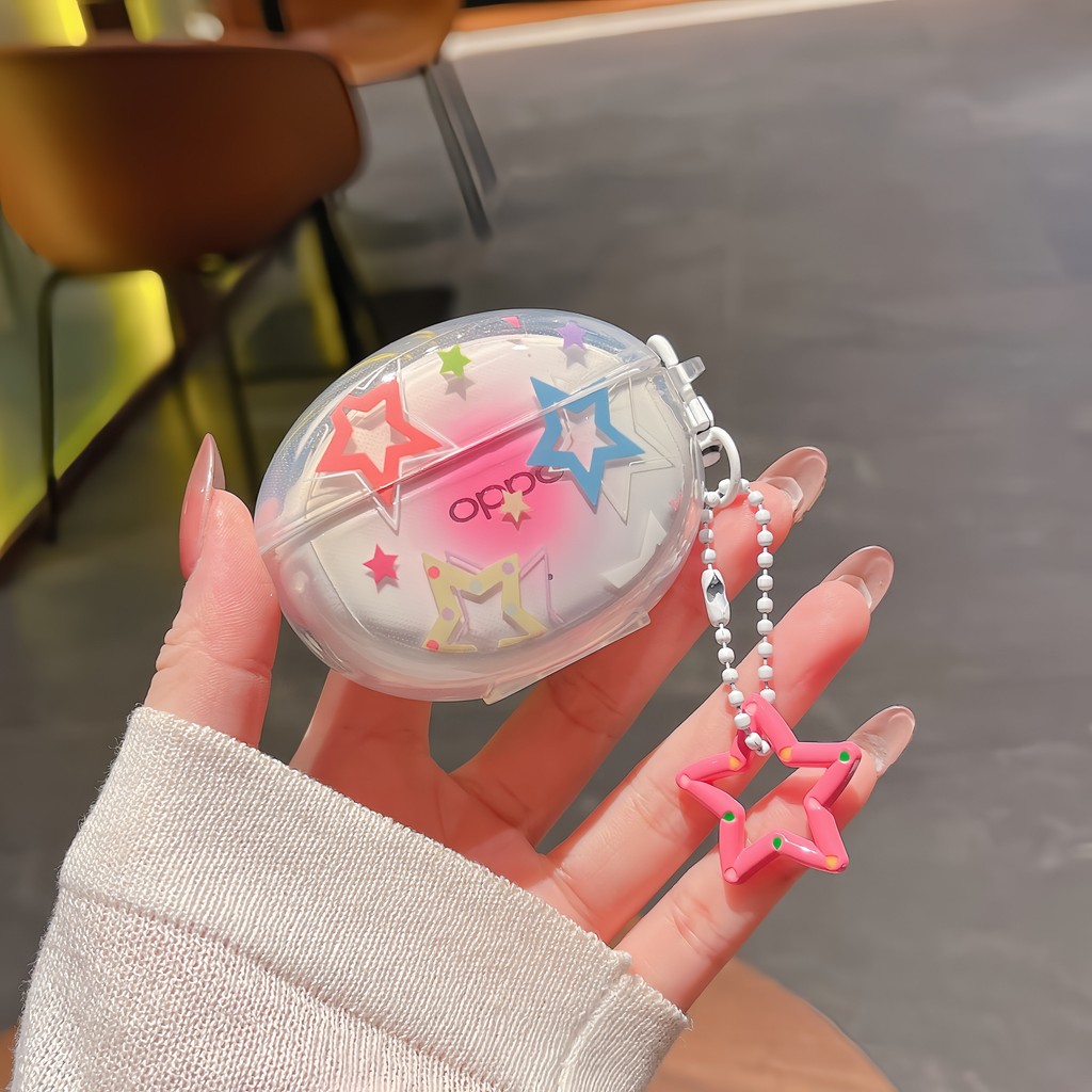 สําหรับ OPPO Enco Air 4/Air 4 Pro เคส Case สําหรับ หูฟังบุคลิกภาพ whale ลูกสุนัขดอกไม้ star ผีเสื้อ motif - รูปที่ 4