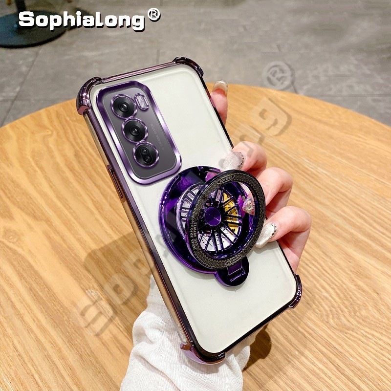 ปลอกชุบใสแบบนุ่มสําหรับ Infinix Hot 50 Pro Plus + Pro + X6882 X6720 X6880 X6881 Wtih Gyroscope Stand