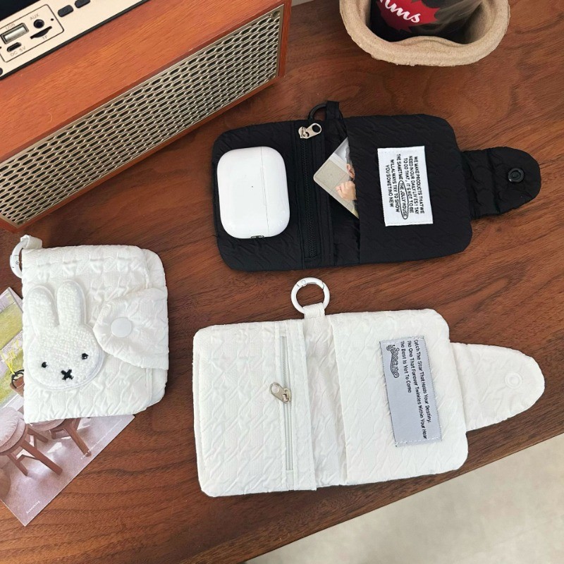 กระเป๋าใส่เหรียญกระต่ายน่ารัก Miffy Rabbit Simple หูฟังกระเป๋า Retro Storage กระเป๋าใส่เหรียญ ID Card Multi-Layer Card Holder ราคา ถูกที่สุด ดีลบีเคเค แกลเลอรีภาพที่ 5