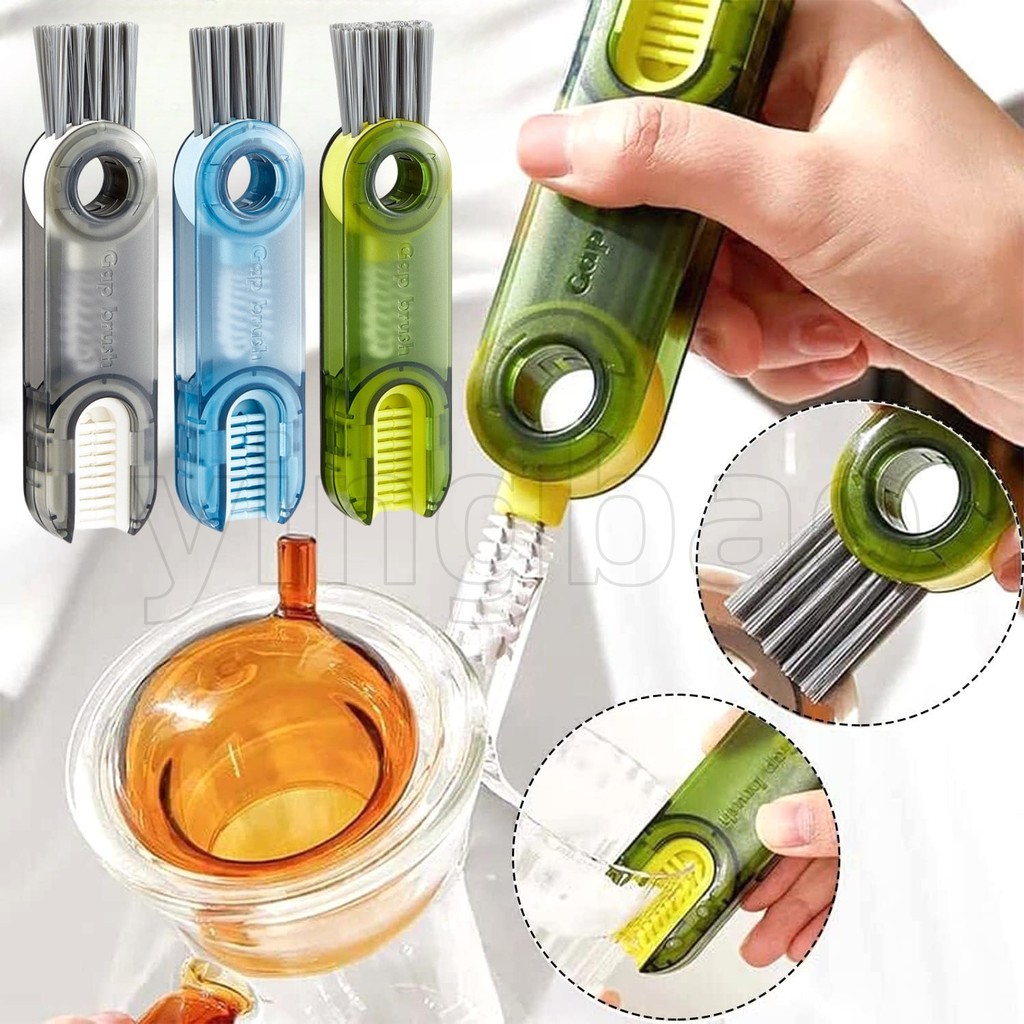 U-Shaped มัลติฟังก์ชั่นแปรงทําความสะอาด 3 In 1 แปรงถ้วยฝาปิด Gap แปรงทําความสะอาดขวดซิลิโคน Gap แปรงทําความสะอาดเครื่องมือทําความสะอาด