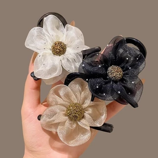 Bling สวยผู้หญิงที่สง่างามดอกไม้จับผม Cips Headwear อุปกรณ์เสริม