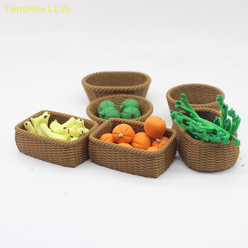 TimeHee 1:12 Dollhouse Miniature จําลองตะกร้าผลไม้เฟอร์นิเจอร์บ้านรุ่น Decor ตุ๊กตา House อุปกรณ์เสริม TH ราคา ถูกที่สุด ดีลบีเคเค แกลเลอรีภาพที่ 4