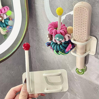 4/1ชิ้นติดผนังตะขอจัดเก็บสี โดปามีน ชั้นเก็บของหัวเชือกผมห่ว…