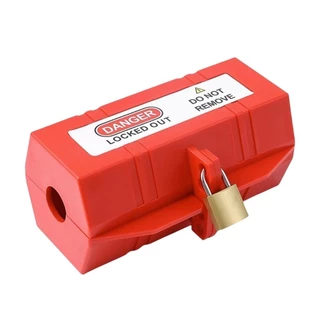 ซ.ล พลาสติก Tagout Plug Power Lock ปลั๊กไฟฟ้าแบบพกพาล็อคอุตสาหกรรมในครัวเรือน Plug Lockout อุปกรณ์