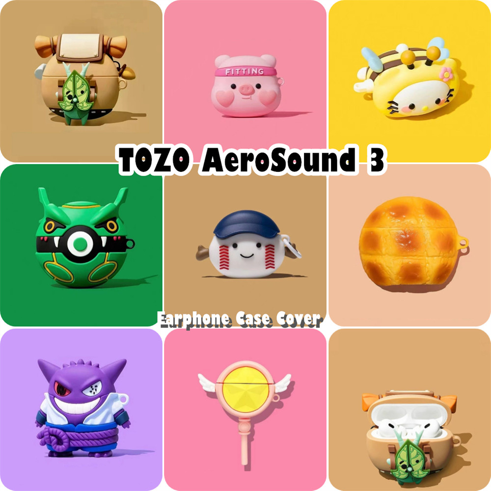 In StockFor TOZO AeroSound 3 เคสน่ารักการ์ตูนซิลิโคนอ่อนนุ่มหูฟังกรณีปลอก NO.3