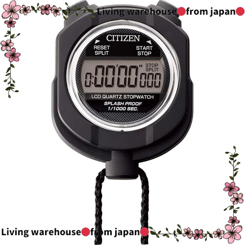 hello from japan
RHYTHM Citizen Digital Stopwatch 055, Waterproof Type, Black CITIZEN 8RDA55-002