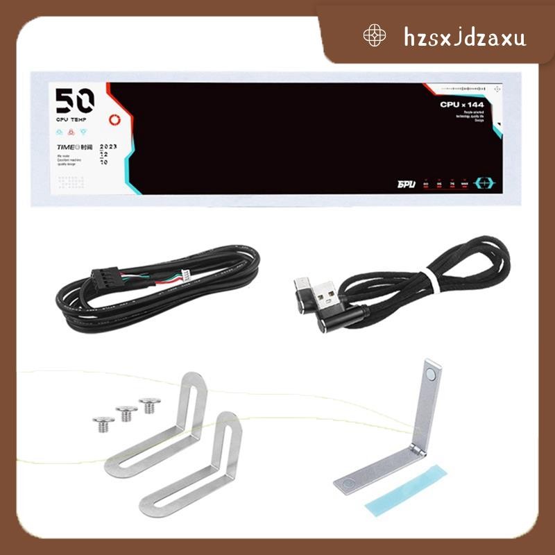 hzsxjdzaxu8.8 นิ้วคอมพิวเตอร์ Temp Monitor (รองรับธีมไดนามิก), หน้าจอรอง IPS Type C CPU RAM HDD Data