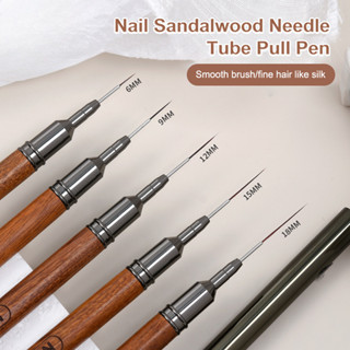 Renbg แปรงปากกาวาดเส้นเล็บ ลายดอกไม้ 6 9 12 15 18 มม. สําหรั…