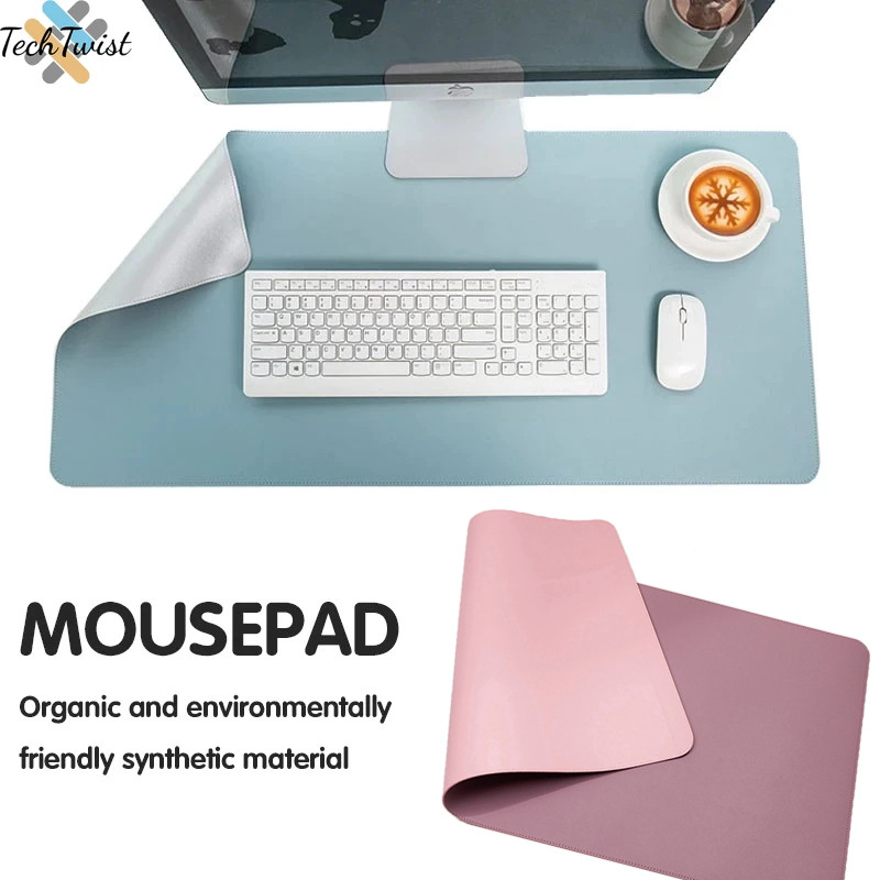 แผ่นรองเมาส์ หนังPU แผ่นรองเมาส์ขนาด 80x40 Mouse Pad ใช้ได้ทั้ง2ด้าน แผ่นรองโต๊ะหนัง ปู่
