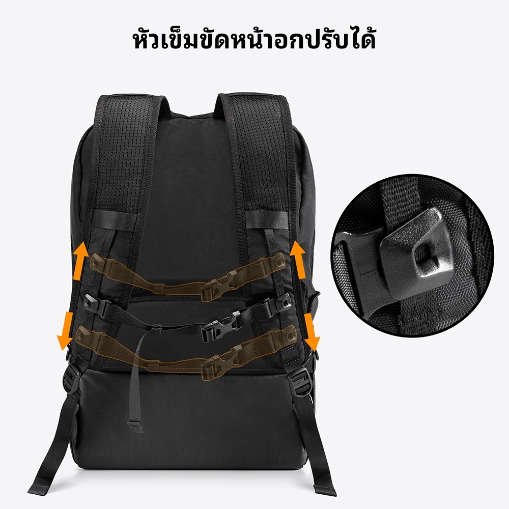 K&F CONCEPT Travel Shoulder Bag กระเป๋ากล้องพับได้ กันน้ำ ใช้ได้ทั้งสะพายเดี่ยวและสะพายคู่