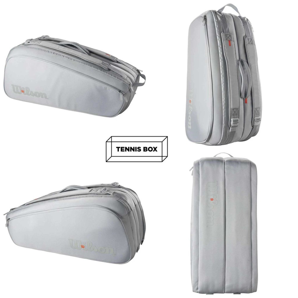 Tennis bag กระเป๋า เทนนิส Wilson Shift สี Arctic White 9P ของแท้ พร้อมส่ง