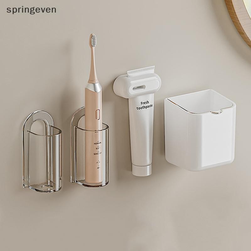 [springeven] ที่วางแปรงสีฟันไฟฟ้าขาตั้งแร็คติดผนังผู้ถือแปรงสีฟันประหยัดพื้นที่ห้องน้ําออแกไนเซอร์อุปกรณ์เสริมกล่องเก็บสต็อกใหม่