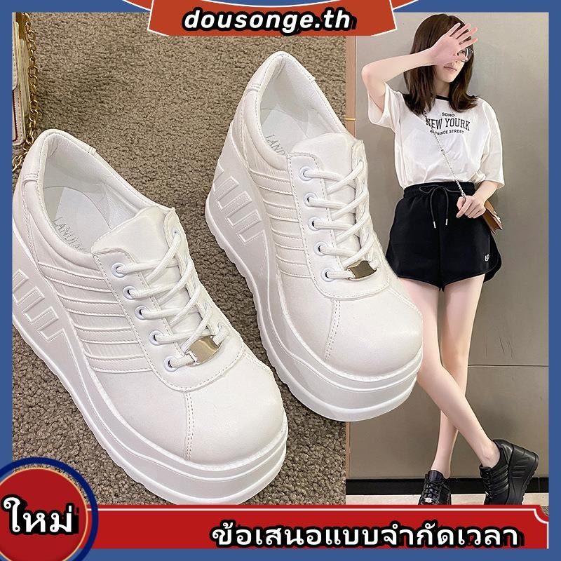 รองเท้าแพลตฟอร์ม ส้นตึก พื้นหนา ขนาดใหญ่ สีดํา สไตล์พังก์ ฮาราจูกุ แฟชั่นฤดูหนาว สําหรับผู้หญิง