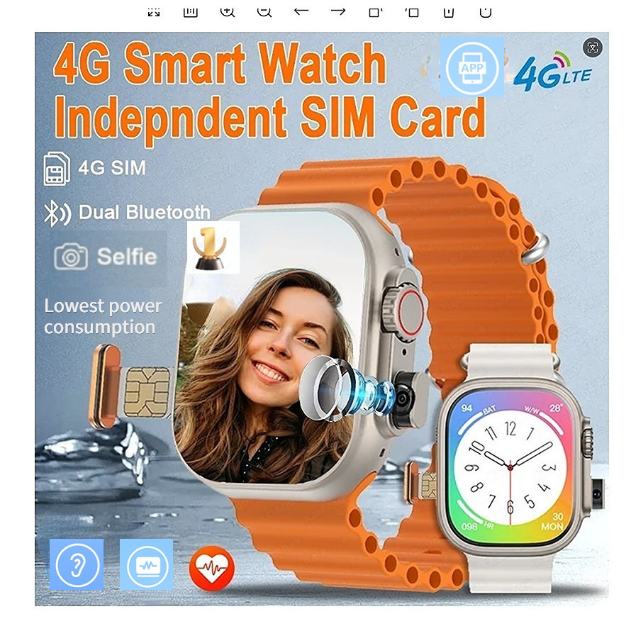 T83 Pro นาฬิกาโทรศัพท์ 4G โทรซิมการ์ดสมาร์ทวอท์ชกล้องบลูทูธ Smartwatch ผู้ชายกีฬานาฬิกาผู้หญิง DMBU