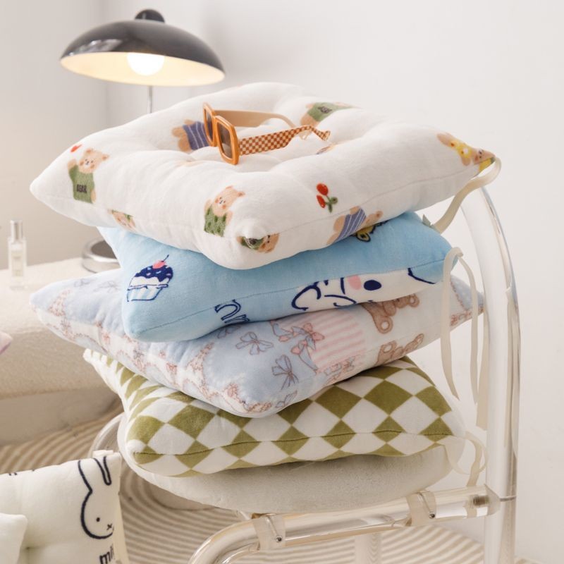 เบาะรองนั่ง ขนาด40x40cm เบาะรองนั่งทรงสีเหลี่ยม สีสันสดใส หนานุ่มนั่งสบาย ลายการ์ตูนน่ารัก สําหรับตกแต่งบ้าน - รูปที่ 6