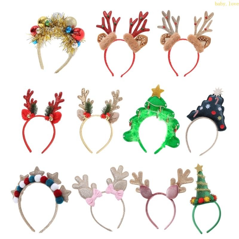 Dasbsug Reindeer ที่คาดผมวันหยุด ที่คาดผมคริสต์มาส ชุดคริสต์มาสน่ารัก