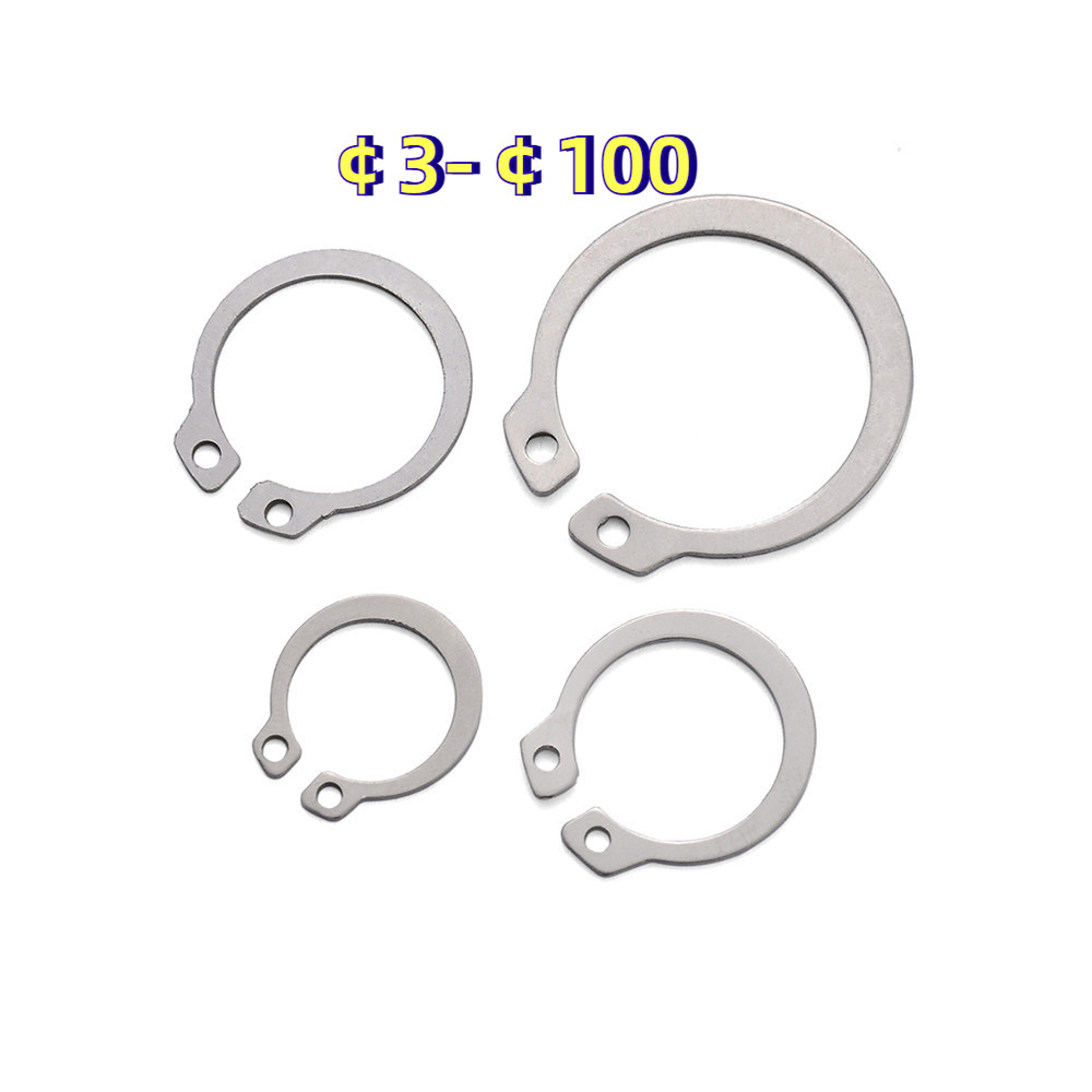 [XZM-LY-W] External Retaining Snap Ring /แหวนล็อค นอก ตัว C รัดเพลา สแตนเลส 304/65MN M1-100