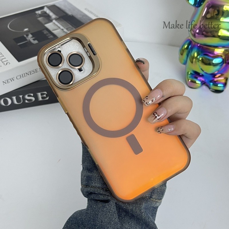 ที่ใส่คอนแทคเลนส์แม่เหล็กเปลี่ยนสี IMD สําหรับ iPhone 16 15 14 13 12 11 PRO MAX 16 15 และ 14 Plus เล