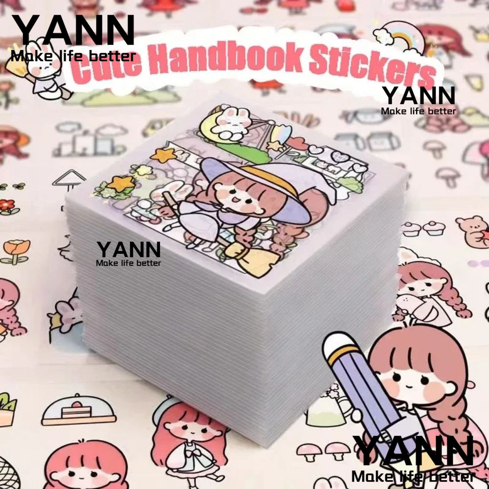 Yann1 10/20/50 ชิ้นโน้ตบุ๊คตกแต่ง, DIY สติกเกอร์ PVC โปร่งใส,สมุดภาพตกแต่งน่ารักการ์ตูนรูปแบบกันน้ําโทรศัพท์น้ําขวดตกแต่งสําหรับเด็กชายหญิง
