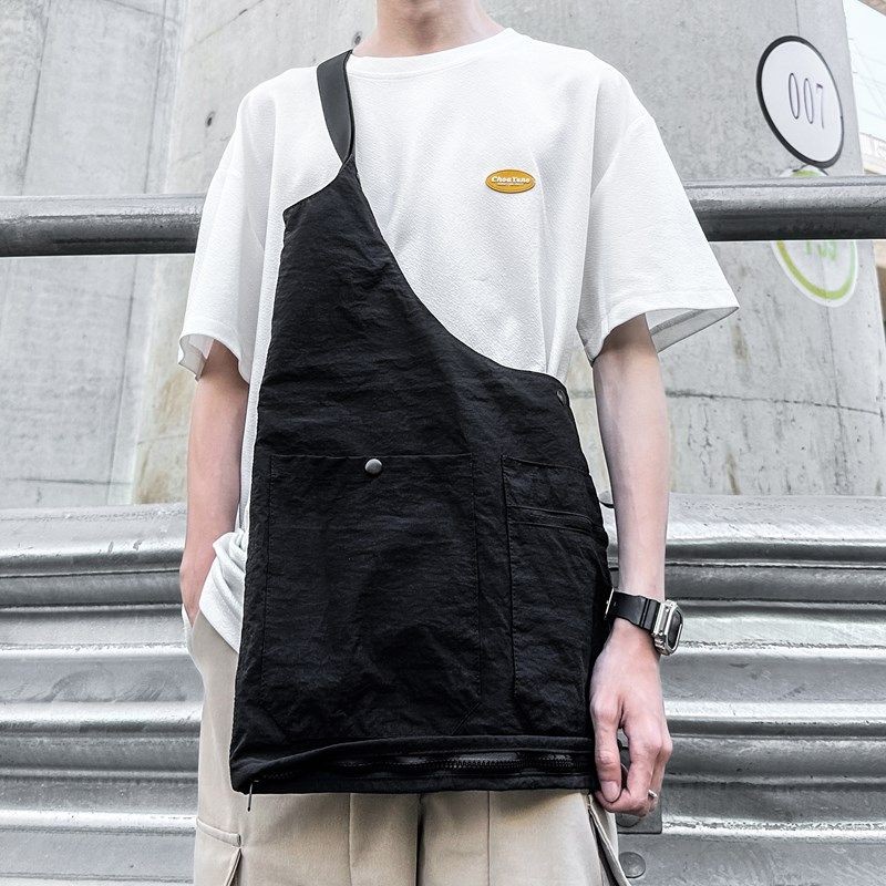 ## ชุดทํางานแบรนด์อินเทรนด์กระเป๋าสะพายข้างอเนกประสงค์พร้อมเสื้อกั๊กกระเป๋าขนาดใหญ่ที่ไม่ซ้ําใคร#潮牌工装两用斜挎包个性山系露营大口袋马甲 - รูปที่ 2