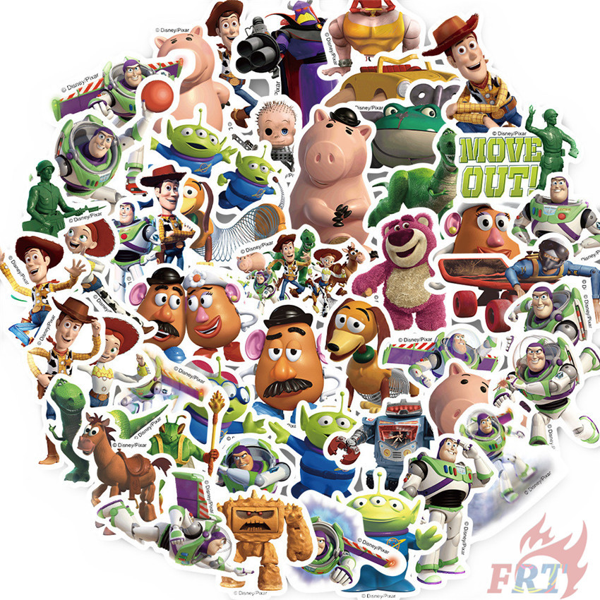 50ชิ้น/เซ็ต สติ๊กเกอร์ 3D Toy Story Series 01 แฟชั่น DIY สติ๊กเกอร์กันน้ํา Doodle สติ๊กเกอร์