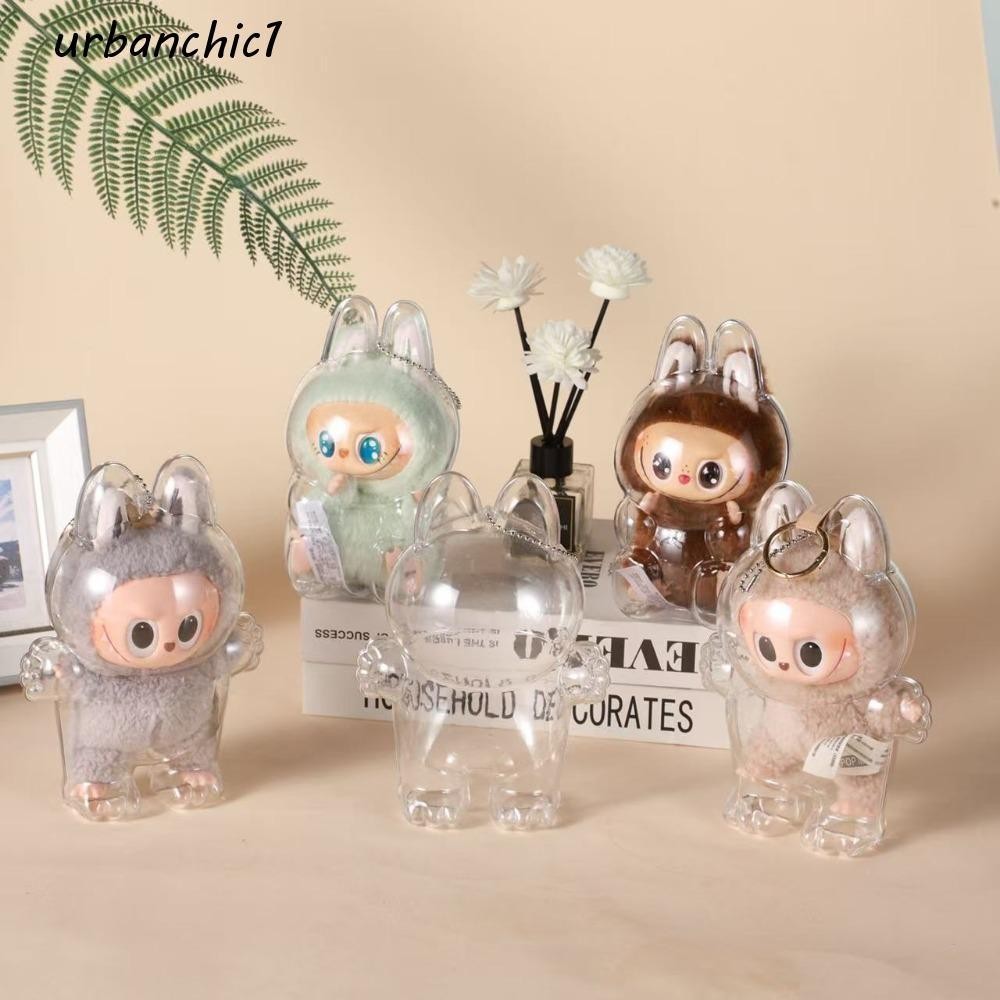 Urbanchic Labubu Protective Shell กันน้ําป้องกันการสูญหาย|Labubu Storage Bag กระเป๋าแขวนกันฝุ่นแบบ Peadant ทนทาน ของขวัญผ้าคลุมกันฝุ่นแบบใส