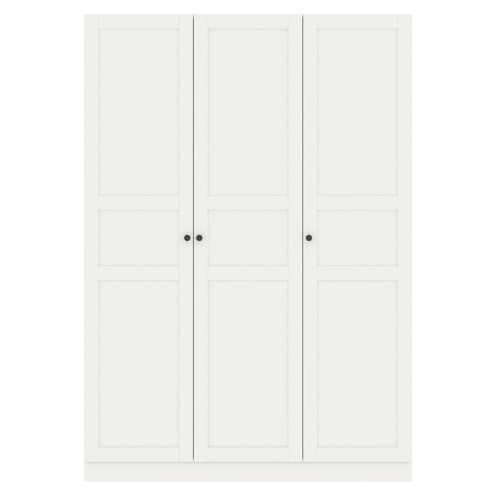 Koncept Furniture ตู้เสื้อผ้าบานเปิด รุ่น Moneta สีขาว (134x57x200 ซม.) แบรนด์ KONCEPT FURNITURE