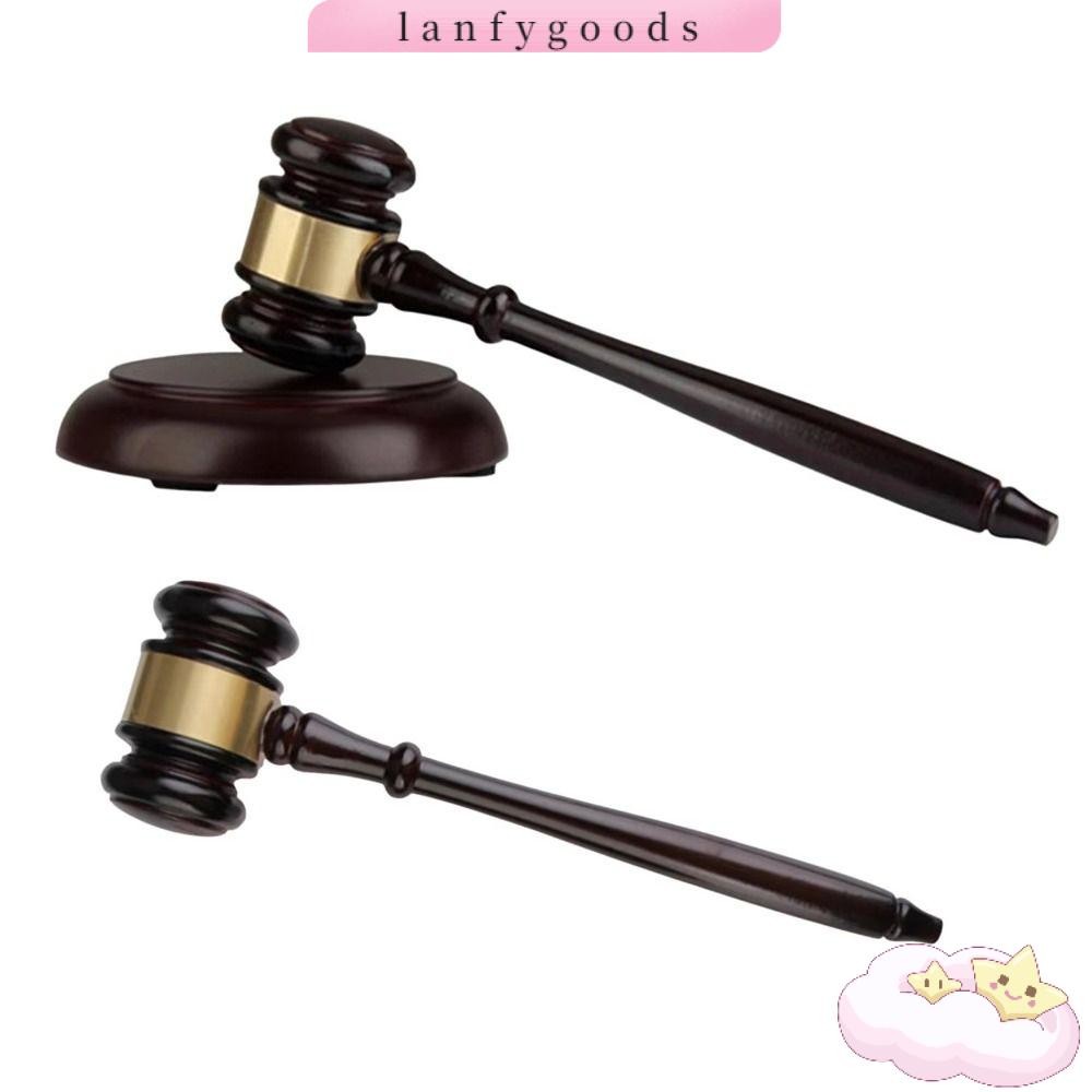 Lanfy ไม้ Gavel ผู้พิพากษาค้อน Handcrafted สําหรับงานคอสเพลย์และประมูลเสียง