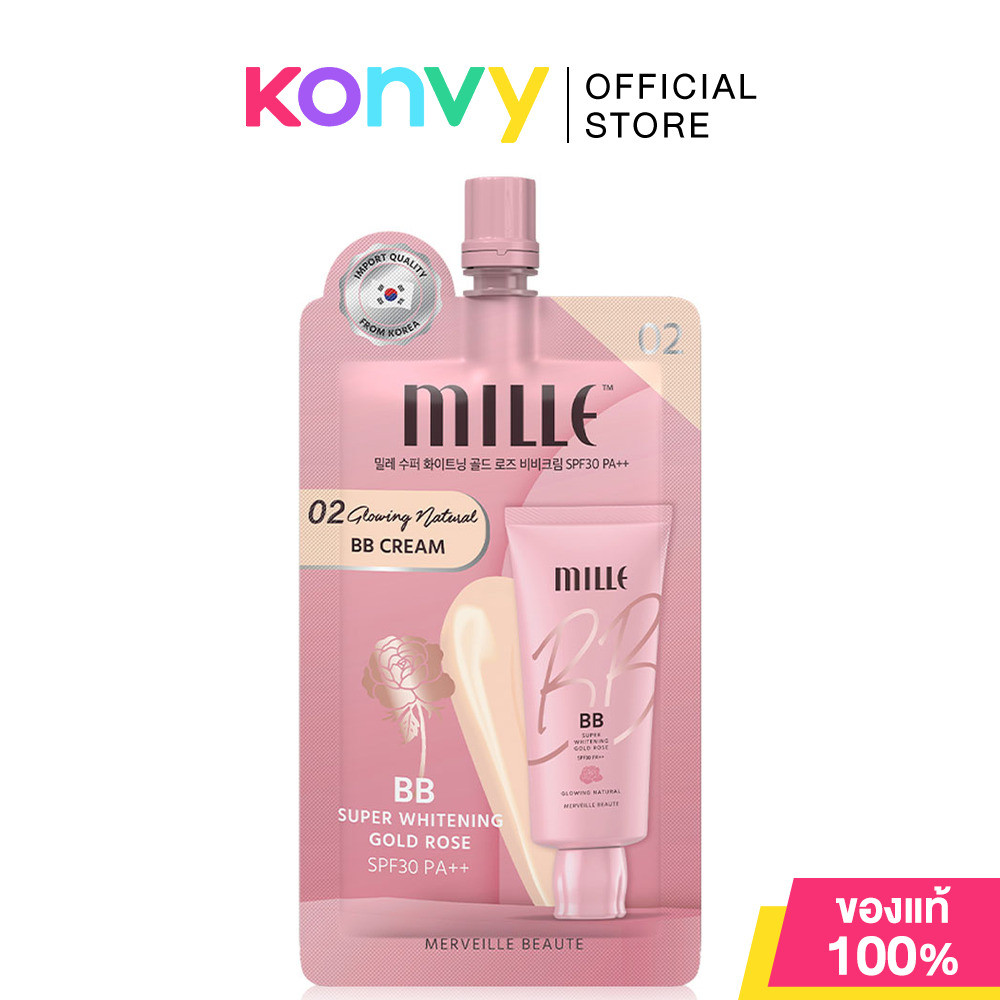 Mille Super White Gold Rose BB Cream SPF30/PA++ 6g #02.