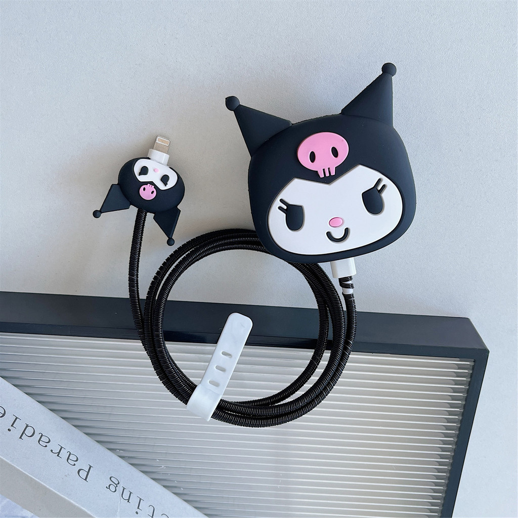 การ์ตูน Kuromi Charger สําหรับ iPhone 15 promax 20w A2344 A2902 ปลั๊ก 3 ขาเหมาะสําหรับ Charger เคสป้