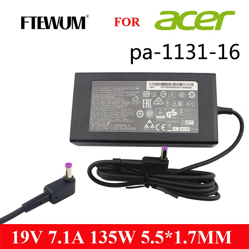 Original 19V 7.1A 135W laptop Charger AC Adapter  For ACER Aspire np515-52 VN7-792G-59CL pa-1131-16 