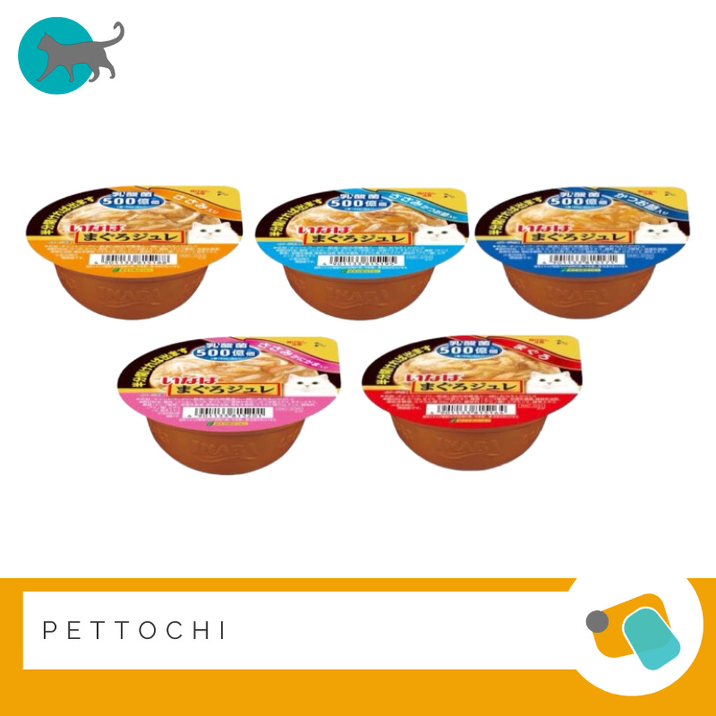 Inaba อาหารแมวซอฟท์เจลลี่ปลาทูน่า 6 ถ้วย