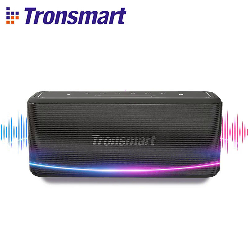 Tronsmart Mega Pro ลําโพงบลูทูธ 60W ลําโพงแบบพกพาปรับปรุงคอลัมน์เบสพร้อม NFC, กันน้ํา IPX5, Voice As