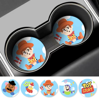 Toy Story Car Coaster รถผลิตภัณฑ์ที่ดี Creative ถ้วยน้ํา Mat เครื่องประดับภายในรถแผ่นกันลื่น Universal