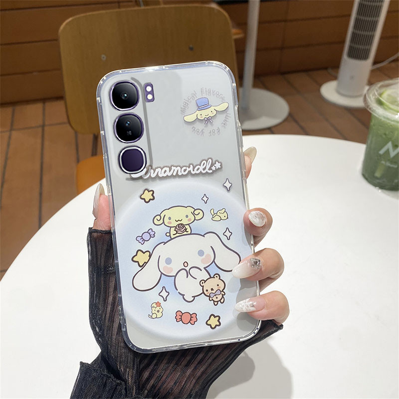 ใหม่ปลอกการ์ตูน VIVO Y200 5G / Y19S / V40Lite 4G 5G 2024 ใหม่แฟชั่นน่ารักนุ่มโปร่งใสเคสโทรศัพท์ VIVOY200 5G VIVOY19S VIVOV40lite