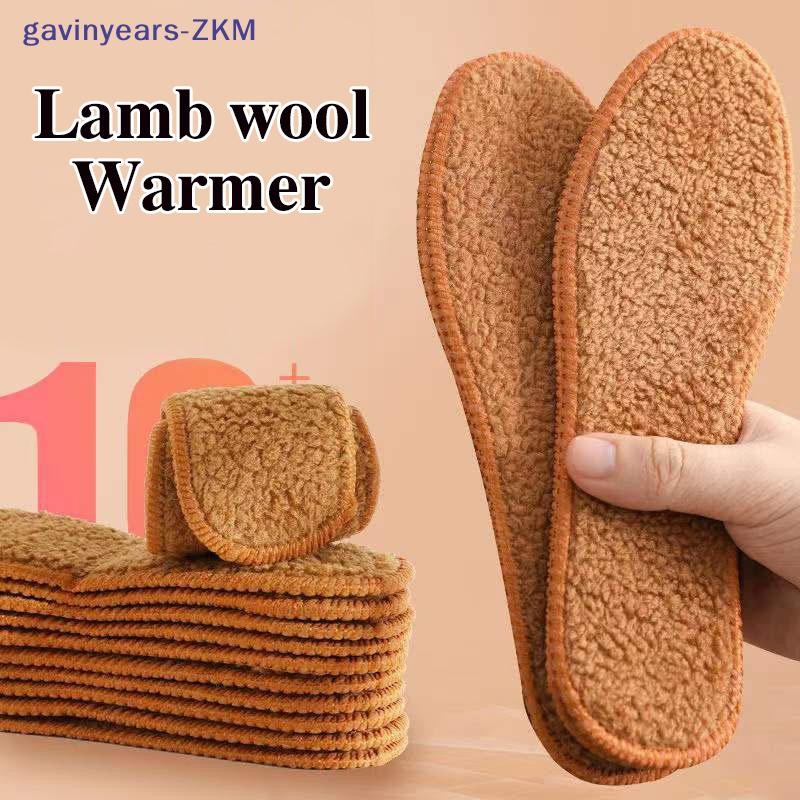 [gavinyears] ฤดูหนาว Alpaca Wool Insoles Soft Plush Warm Thicken เท้ารองเท้าความร้อนสําหรับผู้หญิงผู้ชาย Breathable Snow Boots รองเท้าแผ่นความร้อน [TH]