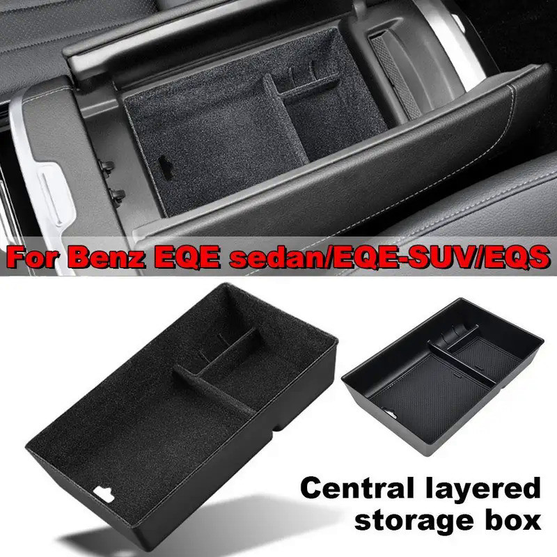 For Benz EQE Sedan/EQE-SUV/EQS Car Organizer Box Armrest Storage Center Console Sundries Tray Access
