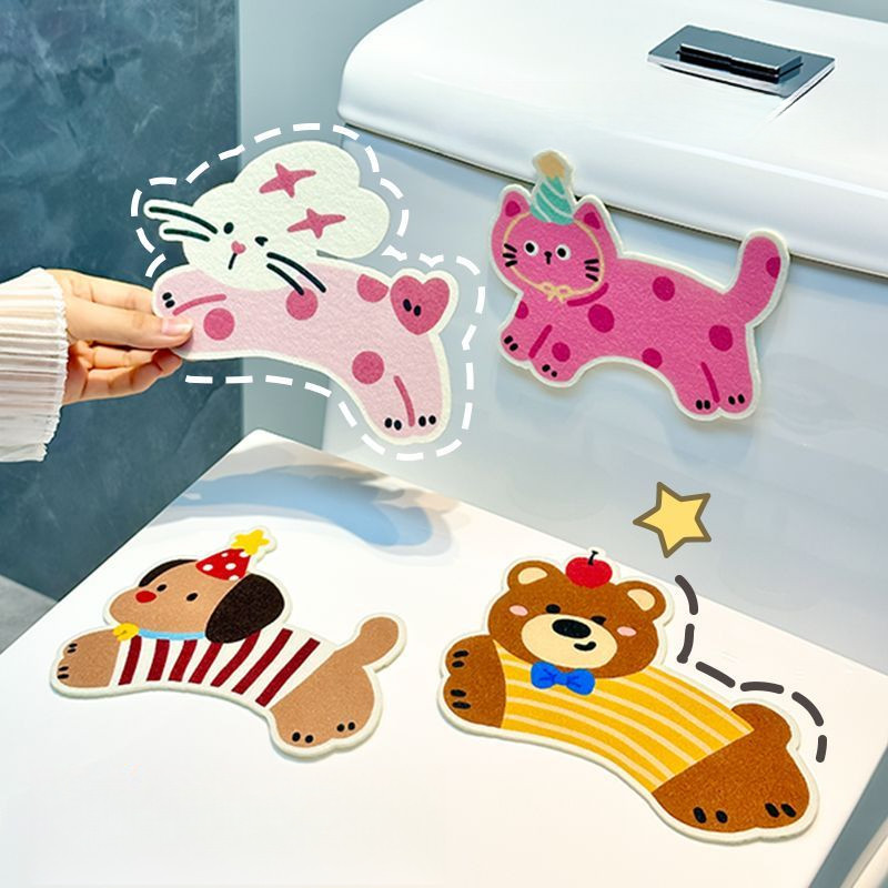 สติกเกอร์ดับกลิ่นห้องน้ำลายการ์ตูนสติกเกอร์ตกแต่งห้องน้ำแบบมีกาวในตัวสติกเกอร์สร้างสรรค์ขจัดกลิ่นสติกเกอร์อโรมาเทอราพี