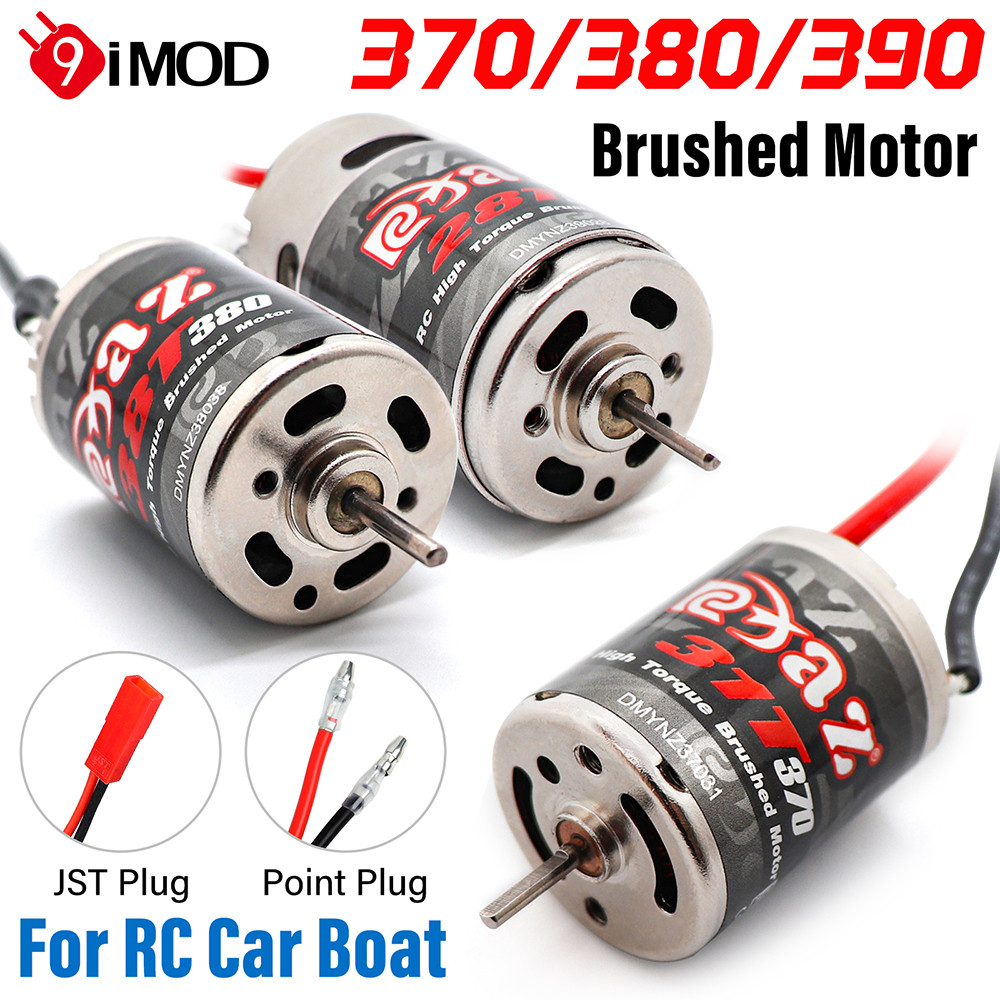 9imod RC แปรงมอเตอร์ 370-31T/380-38T/390-28T กันน้ํา JST/Point Plug สแตนเลสแรงบิดสูงสําหรับ 1/18 1/16 RC Crawler รถ