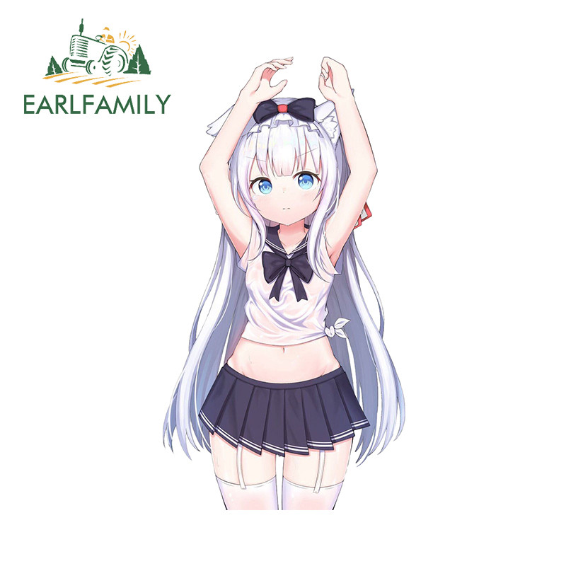 Earlfamily 13 ซม.x 7 ซม.Azur Lane สติกเกอร์รถบุคลิกภาพรถจักรยานยนต์ Caravan Windows ไวนิล Decal ตลก Occlusion Scratch รถจัดแต่งทรงผม