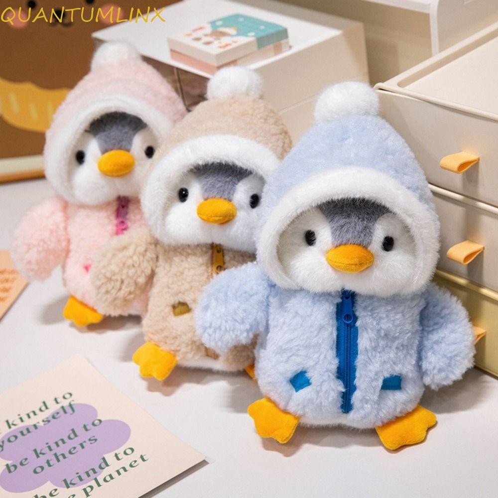 Quantuml Penguin หมวกตุ๊กตาของเล่น,สวมใส่หมวก Penguin Baby Comforting Sleep ตุ๊กตา,เด็ก Sleeping Appease ตุ๊กตานุ่มตุ๊กตาตลกหมวกเพนกวินของเล่นเด็กเด็กผู้หญิง