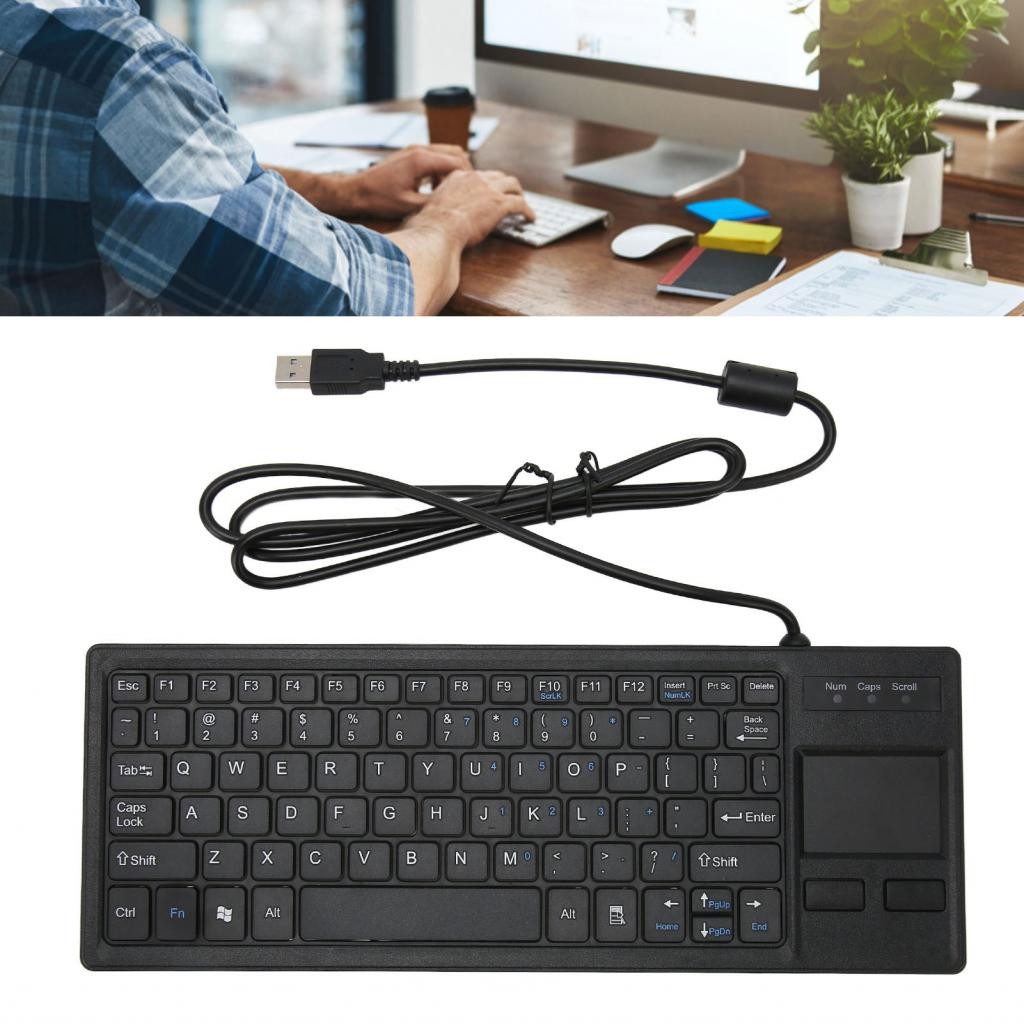 แป้นพิมพ์ K 800 พร้อมทัชแพดแบบมีสายขนาดเล็กพิเศษฟังก์ชัน Touch HUB ขนาดกะทัดรัด