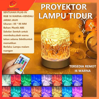 Arale Home | 16 RGB Lampu Proyektor Aurora Lampu Tidur Remot Kontrol Lampu Estetika Adjustable LED Night Lighting