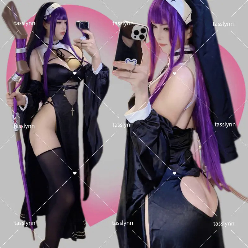 Mn  Anime Cosplay Frieren At The Funeral Fern Cosplay Costumes Fern Nun Cosplay Halloween Costumes f