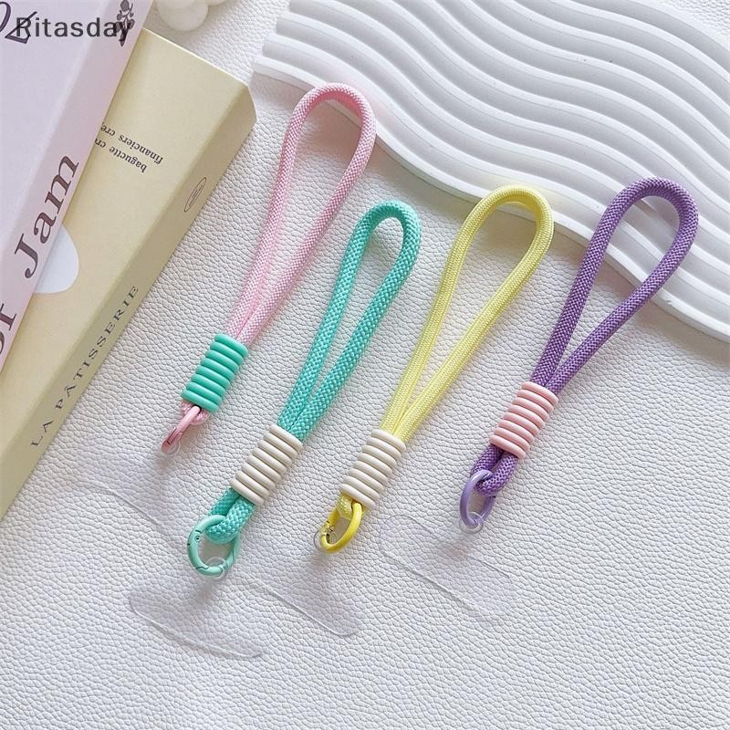 Ritasday โทรศัพท์มือถือ Lanyard สายคล้องแหวนโซ่สายไฟ Patch สายรัดข้อมือสําหรับโทรศัพท์มือถือกรณีเชือกพวงกุญแจใหม่