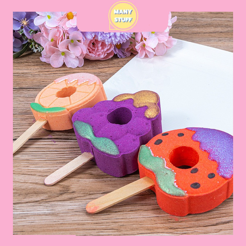 ( สินค้าจากร้านในไทย ) สบู่ทำฟองรูปไอติม ผลไม้ itim fruity bath bomb สไตล์ lush สบู่แช่ตัว สปาแช่ตัวในอ่าง (B27)